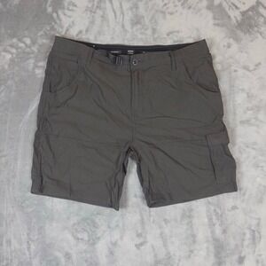 Prana Zion Shorts Mens 38 Gray Cargo Hiking Outdoor Stretch Performance